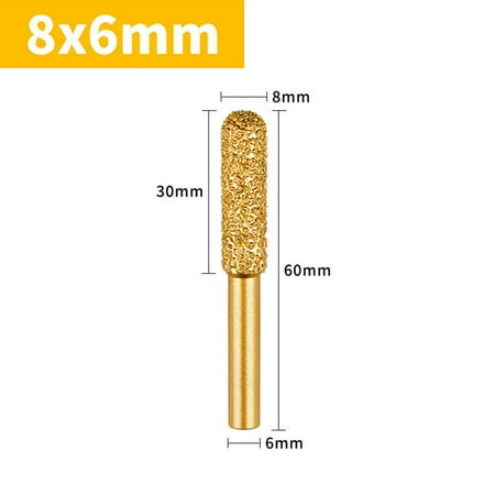 

1Pc 8-25Mm Diamond Burr Tools Drill Grinding Head For Metal Engraving Polishing