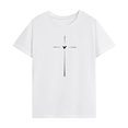 thumbnail image 1 of Camiseta para mujer con cuello redondo, camiseta básica de recuerdo para compras en la calle y deportes S, 1 of 7
