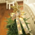 thumbnail image 7 of geerera Large Christmas Bow with Warm Lights, Reindeer Snowflake Wreath Bow Winter Bow for Front Door Indoor Outdoor Wall Tree Topper Decoration Supplies Xmas Ornament, 7 of 7