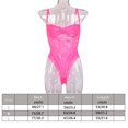 thumbnail image 4 of Sexy mono de encaje con encanto mono suave con tirantes para mujer, S, rosa rojo tholdsy XX000118-03, 4 of 7