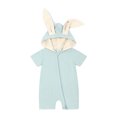 thumbnail image 2 of Body De Bebé Canastilla Onesies Para Niño Recién Nacido Orejas De Conejo Con Capucha Pantalones Cortos De Manga Corta Mameluco Mono Verde Odeerbi LM103-2092, 2 of 9
