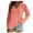 Pink, variant on XFLWAM Womens Long Sleeve V Neck Tunic Tops Loose Casual Solid Color Shirts for Leggings Gray S