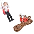 thumbnail image 4 of HLONK Set of 2 Tree Swing Nylon Ropes Indoor Outdoor Adjustable Hammock Swinging Extension Cord PE Metal with Connecting Buckle Storage Bag Chair Straps Extension - Holds to 700lbs, 4 of 7