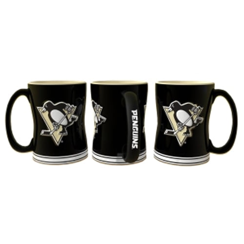 Pittsburgh Pingouins NHL Tasse de Café - 15oz Sculpté (Tasse Simple)