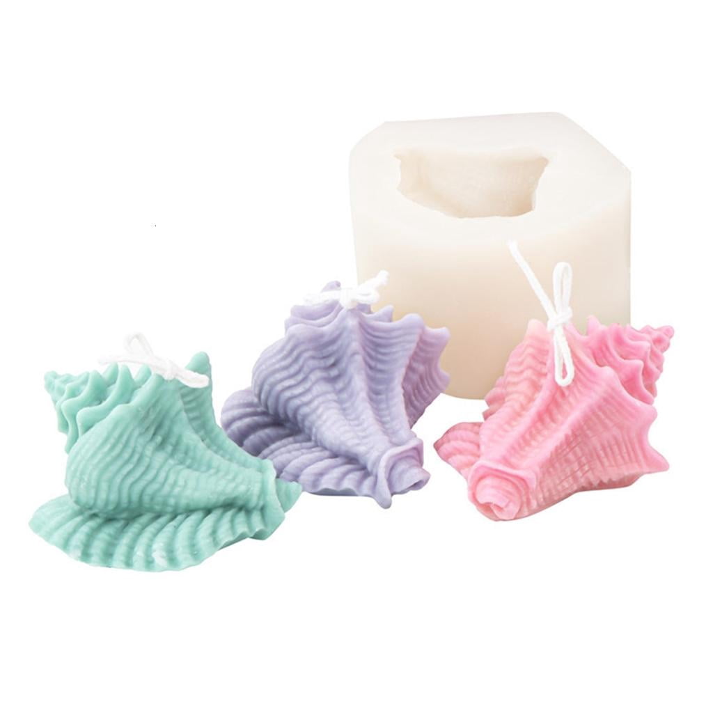 Osdhezcn Conch Shape Candle Molds Silicone Molds Resin Ornaments Mold for Making Candle