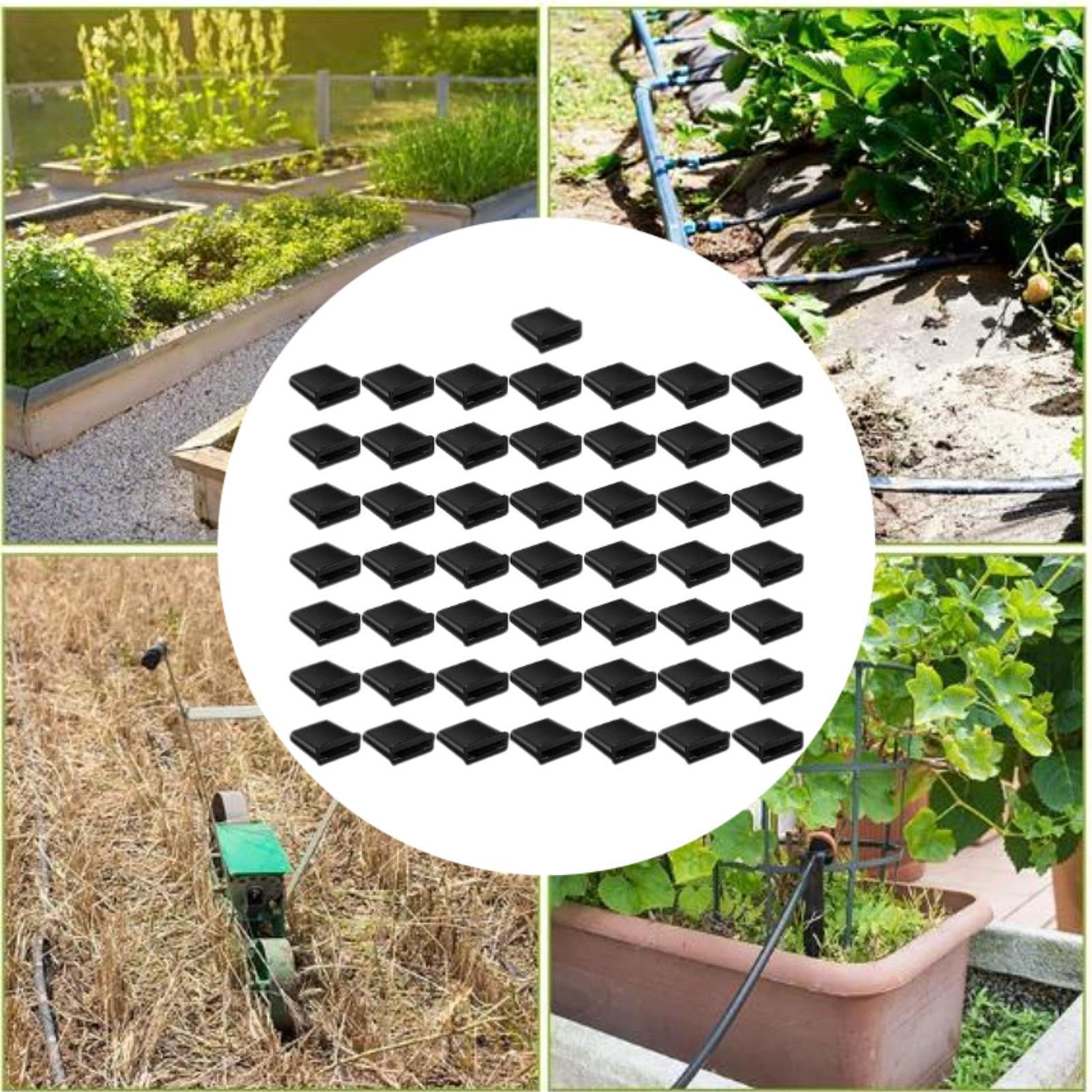 figatia Drip Tape Row Ends Practical Easy to Install Folding Water Drip Tape Irrigation Kit for Yard Vegetable Outdoor Orchard Garden 50 Pieces