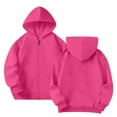 thumbnail image 3 of Kiijoy Girls Casual Zip Up Hoodie Kids Sweatshirt with Pocket, Sizes 11-12Y, 3 of 4