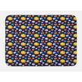 thumbnail image 1 of Outer Space Bath Mat, Colorful Planets Cartoon with Sun Solar System Themed Illustration, Plush Bathroom Decor Mat with Non Slip Backing, 29.5" X 17.5", Indigo and Multicolor, by Ambesonne, 1 of 2
