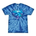 thumbnail image 1 of Wild Bobby, Cute Heart Shaped Couple Dolphins, Animal Lover, Tie-Dye Tees, Spiral Royal, Large, 1 of 3