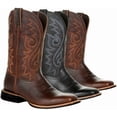 thumbnail image 2 of Botas vaqueras deportivas anchas con punta cuadrada para hombre y mujer, 2 of 5