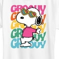 thumbnail image 3 of Peanuts - Groovy Stacked - Women's Short Sleeve Graphic T-Shirt, 3 of 6
