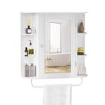 thumbnail image 3 of ModFusion 26" Bathroom Cabinet with Mirror Door, Wall Mounted Medicine Cabinet Organizer with Adjustable Shelves for Home, White, 3 of 10