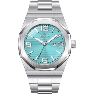 Invicta Men 45mm Specialty Teal Blue Dial Gunmetal Case Silicone Quartz SS Watch Invicta Men 45mm Specialty Teal Blue Dial Gunmetal Case  main image 3