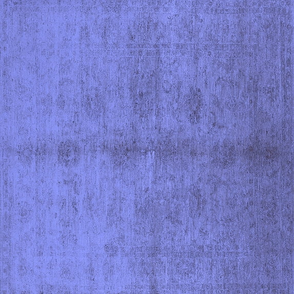 Ahgly Company Indoor Square Oriental Blue Industrial Area Rugs, 6' Square