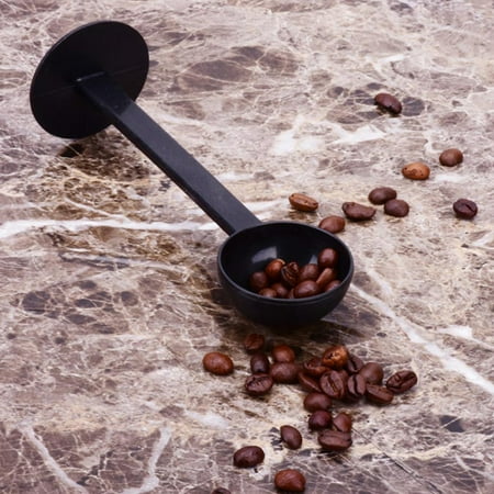 

huanledash 2 in 1 Plastic Coffee Powder 10g Measuring Scoop Tamper Espresso Spoon Utensil