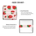 thumbnail image 5 of Gukieu Strawberries Print Leather Tissue Box, PVC Waterproof Velcro Opening and Closing Square Tissue Box Holder, Suitable for Home and Office Decoration, 5 of 7