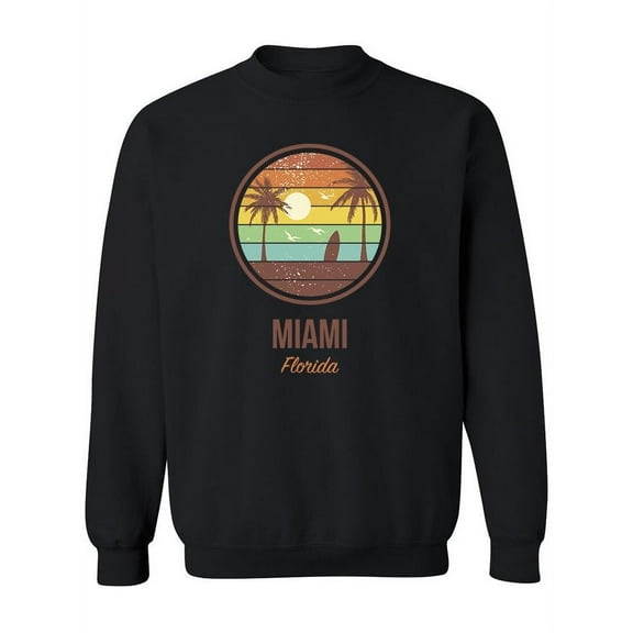Sunset In Miami Sweatshirt Women -Image by Shutterstock, Female 5X-Large