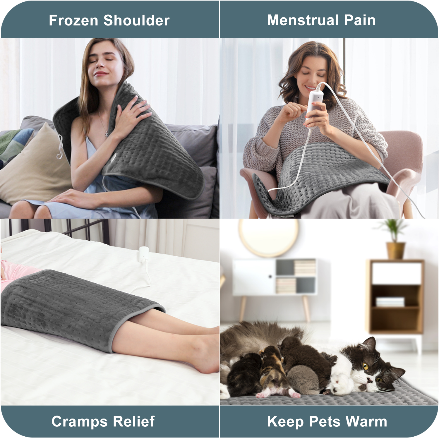 TCVOR Extra Large Heating Pad, 17" x 33" photo 6