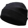 thumbnail image 2 of Black Thermal Cotton Beanie Skull Cap Winter Ski Hat Cuffed Solid Warm, 2 of 4