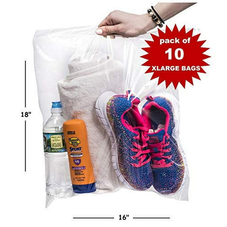 10-Pack, Gallon Large Roaster Zip Plastic Bags for Food