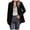 Black, variant on Women’s Open Front Herringbone Blazer-Business Casual Long Sleeve Work Jacket with Full Lining and Padded Shoulders Black, M