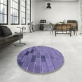 thumbnail image 3 of Ahgly Company Indoor Square Patterned Deep Periwinkle Purple Area Rugs, 5' Square, 3 of 6