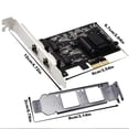 thumbnail image 2 of Tarjeta de red PCIe de 2 puertos, 2,5 GB, 5 GB, 1 Gbps/100 M/10 M, Ethernet RJ45 NIC para Windows, 2 of 8