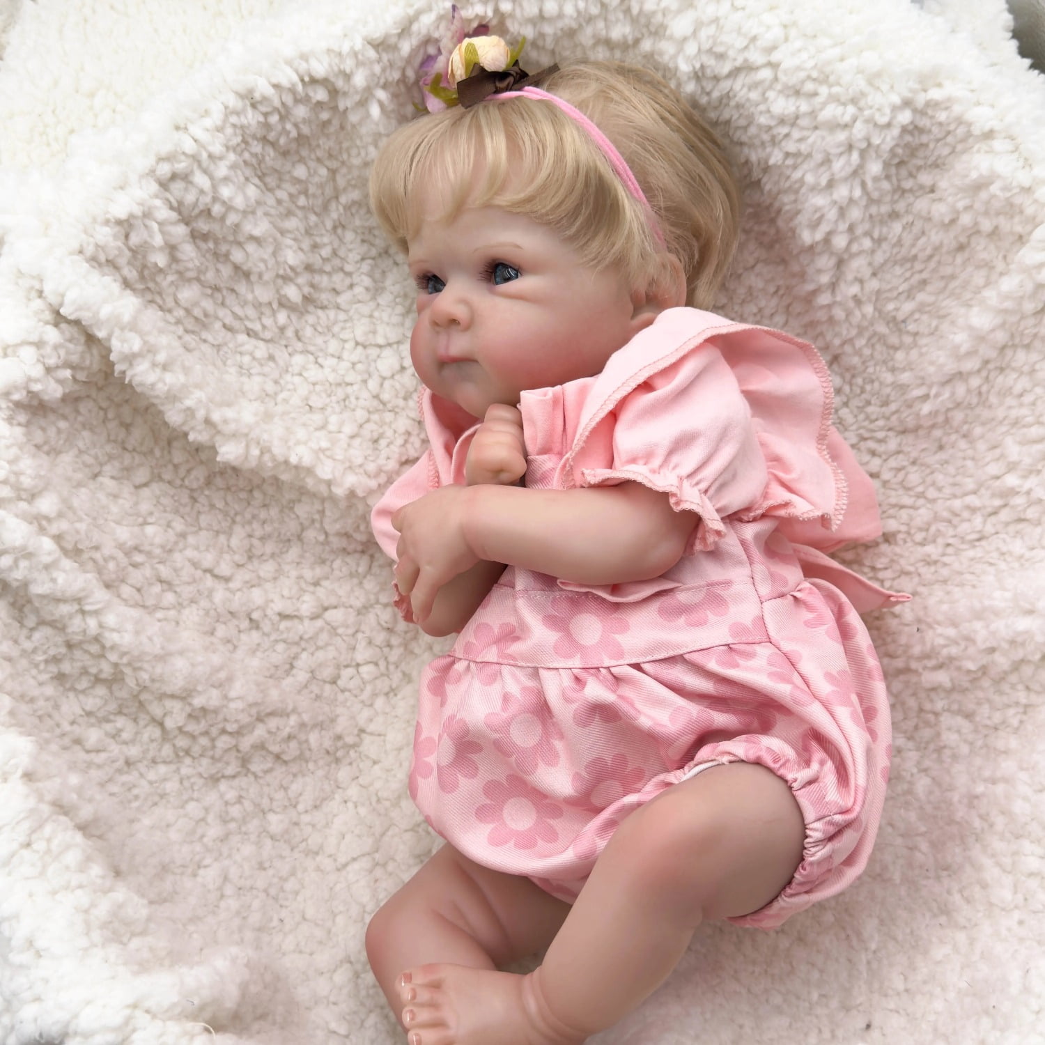 18inch Lifelike Reborn Baby Dolls Reborn Toddler Soft Cloth Body Doll  Hand-Realistic Newborn Baby Doll