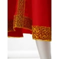 thumbnail image 7 of YONGHS Russian Girls Traditional Costume Puff Sleeve Princess Party Dress with Headpiece Red 5-6, 7 of 7