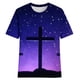 thumbnail image 3 of Fiudx Ofertas de La Semana Blusa Holgada Estampada con Cuello Redondo Retro de Manga Corta a La Moda para Mujer, 3 of 3