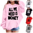 thumbnail image 5 of Valentine's Day Hoodies for Teen Girl Hoodies Heart Print Hoodie Oversized Long Sleeves Cute Loose Pullover Cute Sweatshirt Girls Tops Size 5T, 5 of 5