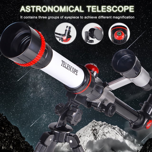 Xihbxyly Ofertas Por Tiempo Limitado Hoy Telescopio Astronómico para Niños 40X, Juguete, Experimento Científico, Ocular de Alta Definición, 2Ml