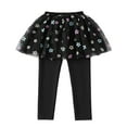 thumbnail image 2 of Pants for Girls Leggings Flowers Prints Two Culottes Shaggy Yarn Skirt Trousers, 2 of 4
