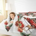 thumbnail image 4 of Castle Fairy Xmas Snowman Deer 2Pcs Bedding Comforter Set for Preppy Children Teens,Retro Red Truck Twin Comforter Sets,Rustic Cabin Breathable Bedding Set,Merry Christmas Room Decor, 4 of 8