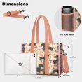 thumbnail image 5 of Teacher Tote Bag,Dachshund and Flower Teacher Utility Tote Bag,Large Work Tote Bags for Women with Multiple Pockets,Top Zipper Closure,13.8x10.6x6.7 Inch, 5 of 5