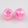 thumbnail image 2 of 50g 12/0 Ceylon Round Glass Seed Beads Pink 2mm in diameter hole:1mm about 3303pcs/50g, 2 of 3