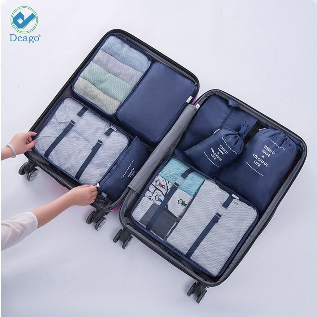 Rojeam Packing Cubes 8 Pcs Travel Luggage Organizer Packing Organizers Set Alpaca