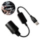 thumbnail image 1 of Adaptador convertidor de coche con puerto USB a toma de encendedor de 12 V, cable de alimentación hembra, 1 of 5