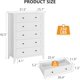 thumbnail image 3 of Moderno 5-cajón de altura cómoda para dormitorio - deep cajones con metal knobs, de madera chest para entrada y hallway, 3 of 6