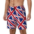 thumbnail image 5 of Mens Union Jack All Uk Flag 2 in 1 Quick Dry Swim Trunks with Compression Liner Beach Shorts, 5 of 6