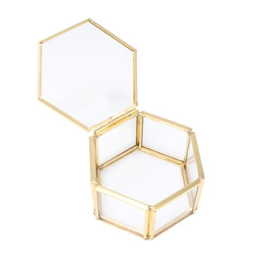 Jewel Case Hexagonal Jewelry Box Engagement Jewelry Box Women's Jewelry Box Jewelry Organizer Tray Earring Case