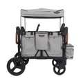 thumbnail image 1 of Keenz VYOO Cochecito con dosel: diseño plegable para fácil almacenamiento, 5 posiciones de asiento para niños, seguridad infantil mejorada, movilidad todoterreno, 2 pasajeros, gris, 1 of 5