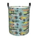 thumbnail image 1 of Balery Hawaiian Style Cesta de ropa redonda con asas, impermeable, independiente, para ropa, juguetes, dormitorio y familia-Medium, 1 of 6