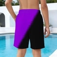 thumbnail image 5 of Cethrio Boys Beach Shorts, Relaxed Fit Stretchy Summer Elastic Waist Board Shorts Purple Size 8, 5 of 7