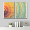 thumbnail image 2 of IDEA4WALL Framed Canvas Print Wall Art Set Vibrant Geometric Rainbow Collage Abstract Geometric Digital Art Minimalism Boho Wall Decor for Living Room, Bedroom, Office - White 24"x36"x2, 2 of 5