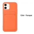 thumbnail image 2 of Silicone Card Holder Protection Case For iPhone 11 Pro Max in Orange, 2 of 8