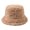 Khaki, variant on SPRING PARK Thicken Autumn Winter Women Bucket Hats Vintage Faux Lamb Wool hat Warm Fisherman Cap