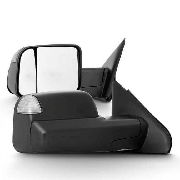 AKKON - For [2009 Style] 2002-2008 Dodge Ram 1500 /2003-2009 2500 3500 Manual Tow Mirrors w/ Turn Signal Left Right Pair