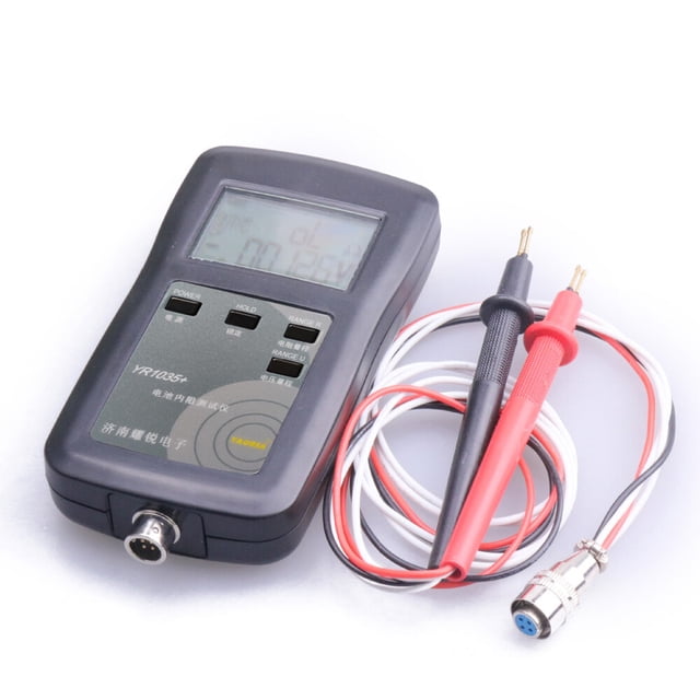 Graflsoa YR1035 Testeur de Résistance Interne à 4 Fils avec Portée de 100V pour Batteries NiMH, Li-ion et Plomb-Acide, Design Compact, Inclut Batterie