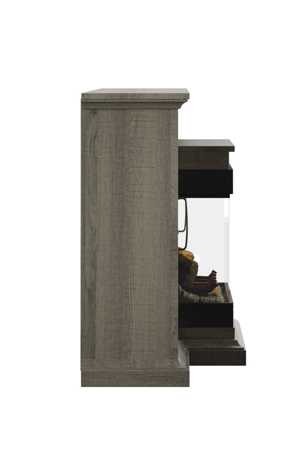 Aubriella tv shop stand with fireplace